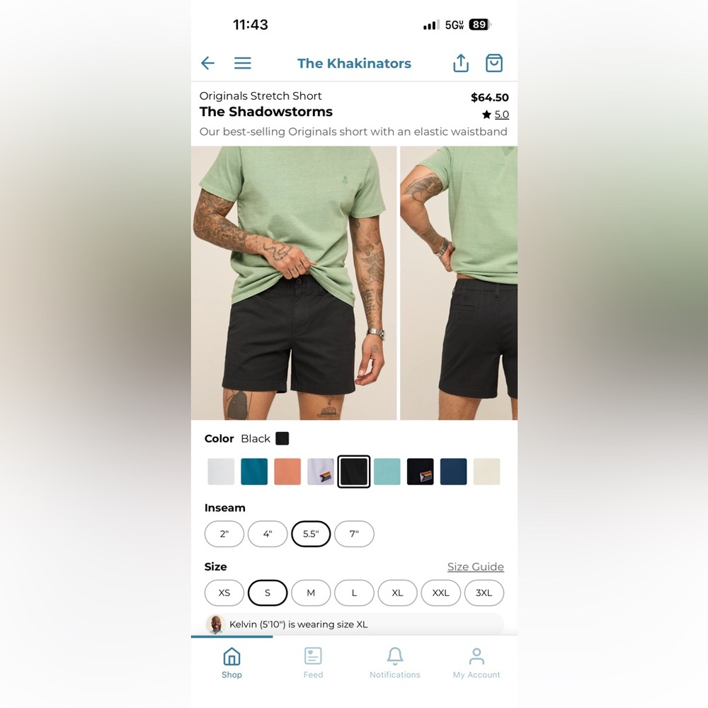 Men's  Chubbies “The Shadowstorms”